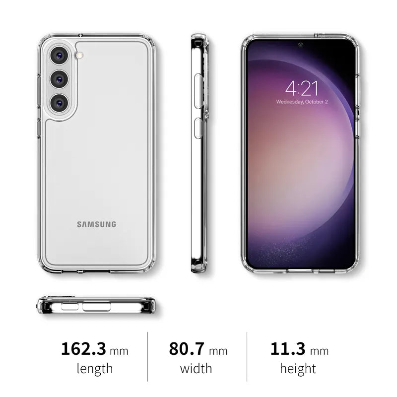 Crong Crystal Shield dėklas - Samsung Galaxy S23+ dėklas (skaidrus)