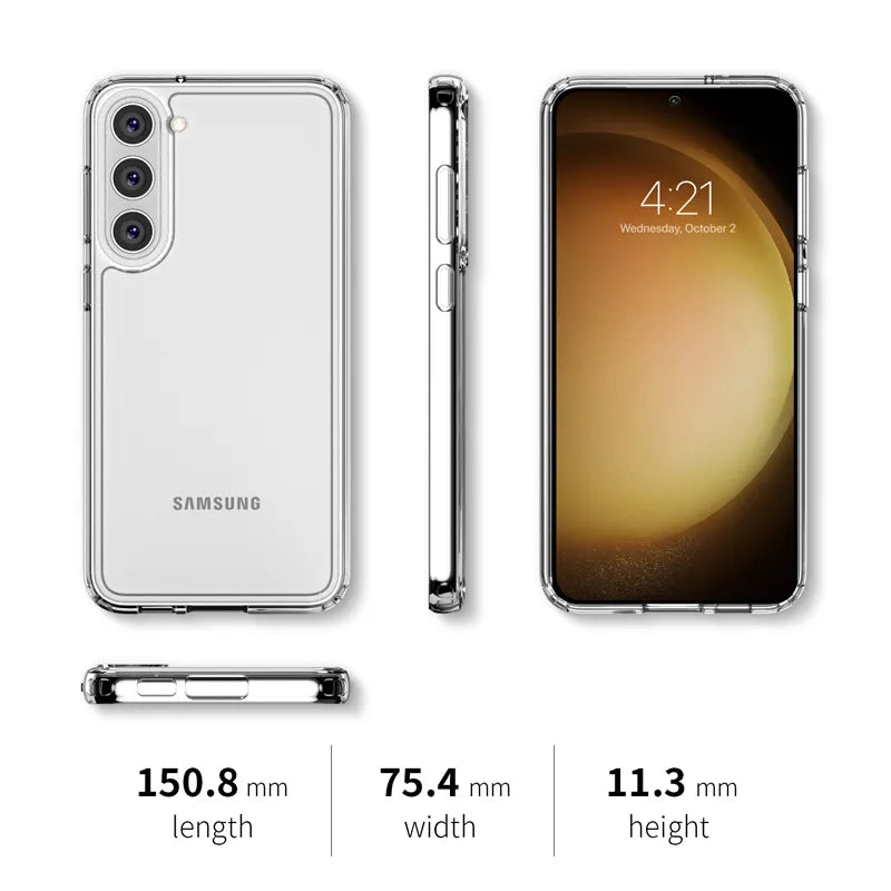 Crong Crystal Shield dėklas – Samsung Galaxy S23 dėklas (skaidrus)