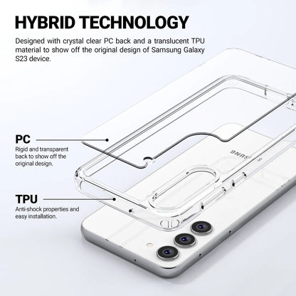 Crong Crystal Shield dėklas – Samsung Galaxy S23 dėklas (skaidrus)