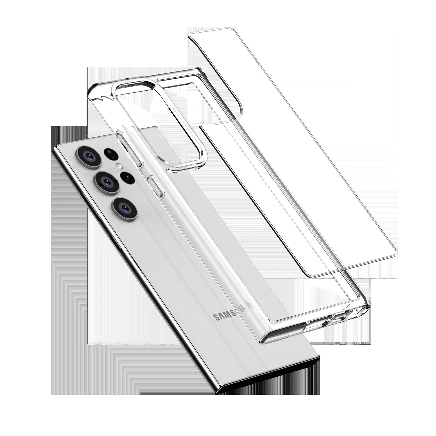 Crong Crystal Shield dėklas – Samsung Galaxy S23 Ultra dėklas (skaidrus)