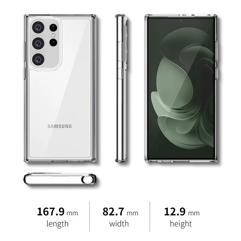 Crong Crystal Shield dėklas – Samsung Galaxy S23 Ultra dėklas (skaidrus)