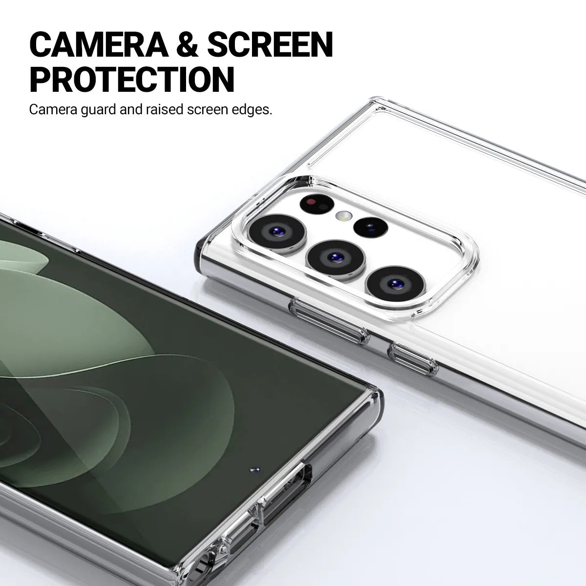 Crong Crystal Shield dėklas – Samsung Galaxy S23 Ultra dėklas (skaidrus)