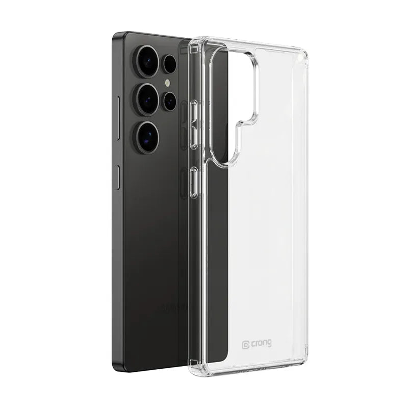 Crong Crystal Shield dėklas – Samsung Galaxy S25 Ultra dėklas (skaidrus)