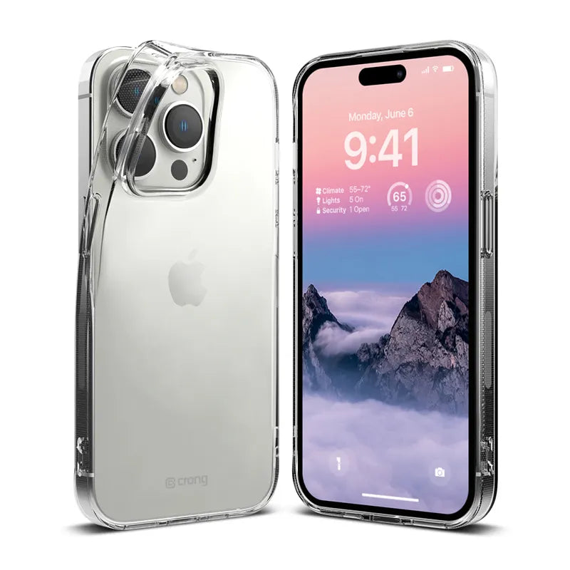 Crong Crystal Slim Cover - iPhone 14 Pro dėklas (Skaidrus)