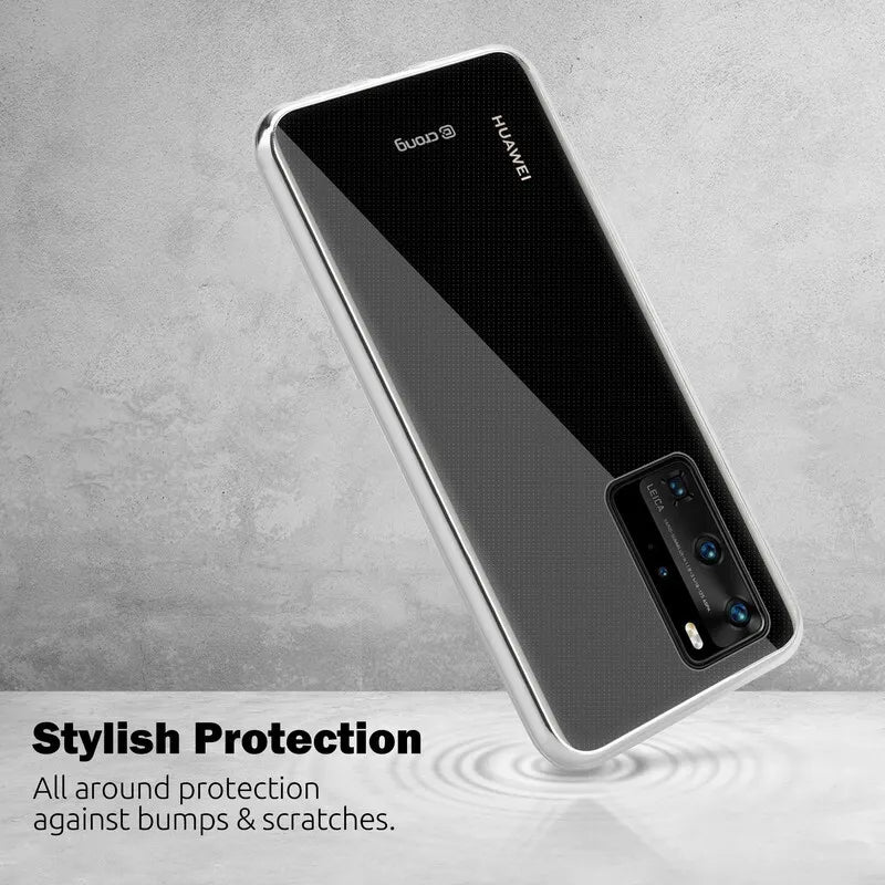 Crong Crystal Slim dėklas - Huawei P40 dėklas (skaidrus)