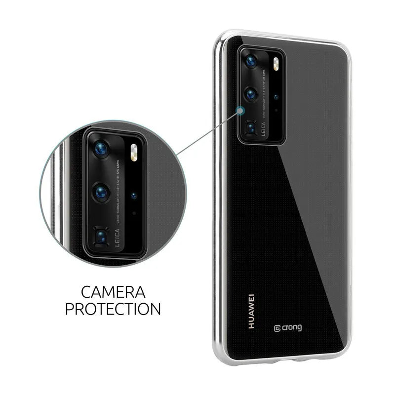 Crong Crystal Slim dėklas - Huawei P40 dėklas (skaidrus)