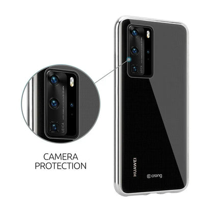 Crong Crystal Slim dėklas - Huawei P40 dėklas (skaidrus)