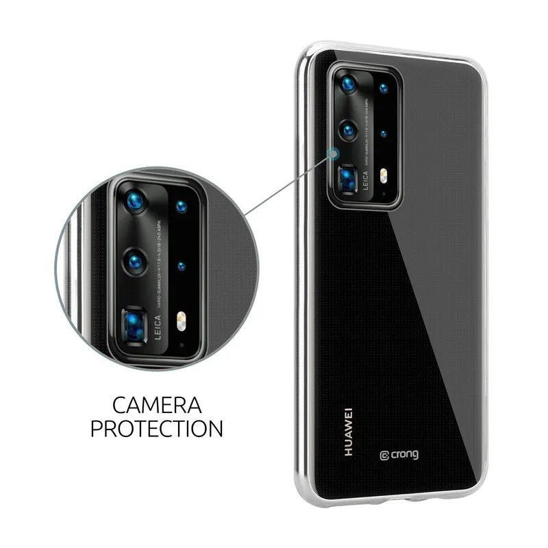 Crong Crystal Slim dėklas – Huawei P40 Pro dėklas (Skaidrus)