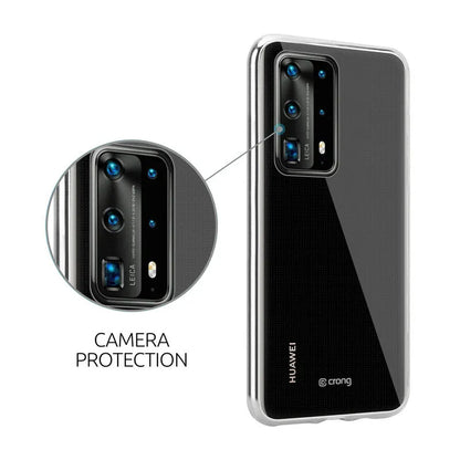 Crong Crystal Slim dėklas – Huawei P40 Pro dėklas (Skaidrus)