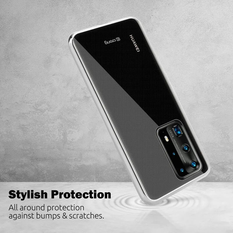 Crong Crystal Slim dėklas – Huawei P40 Pro dėklas (Skaidrus)