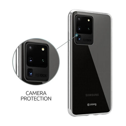 Crong Crystal Slim dėklas - Samsung Galaxy S20 Ultra dėklas (Permatomas)