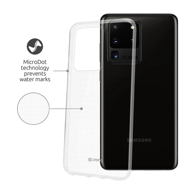 Crong Crystal Slim dėklas - Samsung Galaxy S20 Ultra dėklas (Permatomas)