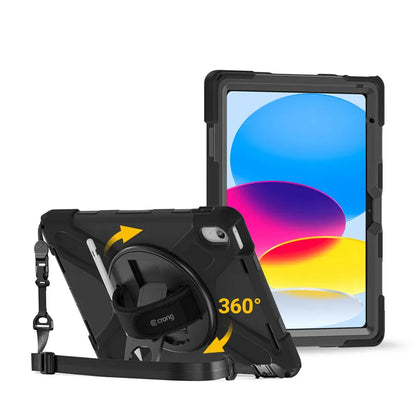 „Crong Defender Plus“ – tvirtas dėklas „iPad 11" A16 (2025) / 10,9" (2022) (juodas)