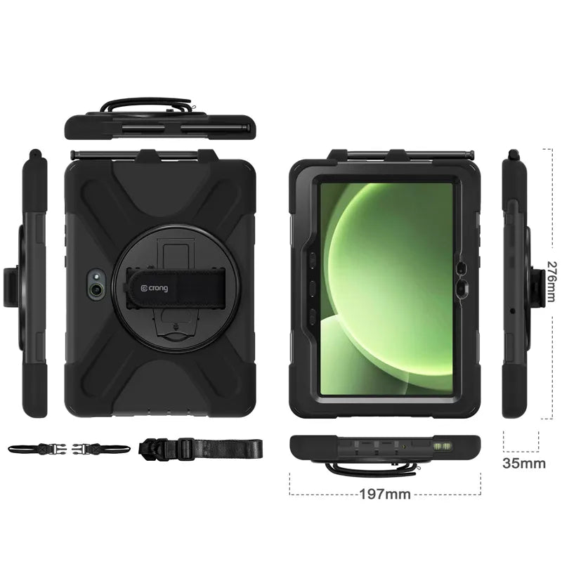 Crong Defender Plus – tvirtas dėklas Samsung Galaxy Tab Active5 Pro 10.1" (juodas)