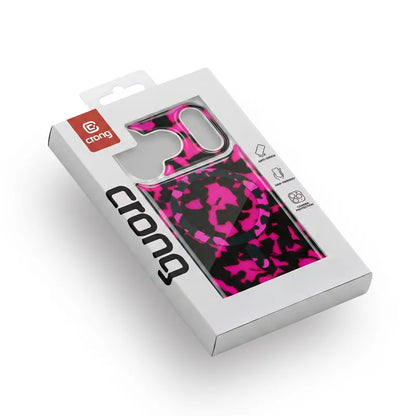 Crong Deluxe MAG Cover – dėklas iPhone 17 su MagSafe (Pink Tortoise)