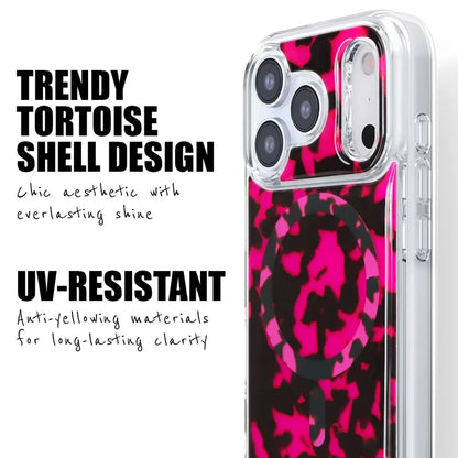Crong Deluxe MAG Cover – dėklas iPhone 17 su MagSafe (Pink Tortoise)