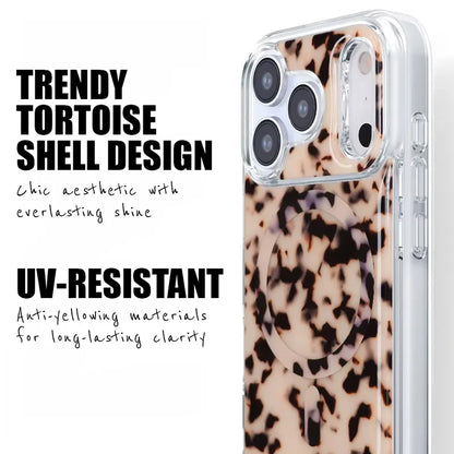 Crong Deluxe MAG Cover - iPhone 17 Pro Max MagSafe dėklas (Blonde Tortoise)