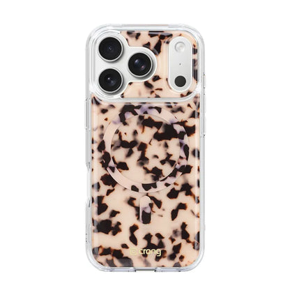 Crong Deluxe MAG Cover - iPhone 17 Pro Max MagSafe dėklas (Blonde Tortoise)
