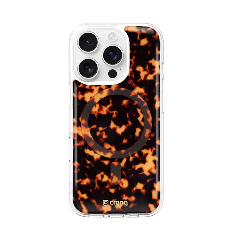 Crong Deluxe MAG dėklas – iPhone 16 Pro MagSafe dėklas (vėžlio rašto)