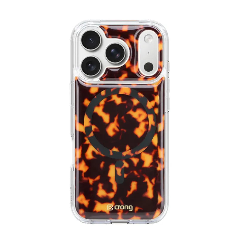 Crong Deluxe MAG dėklas – iPhone 17 Pro Max MagSafe dėklas (vėžlio rašto)