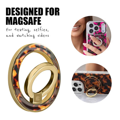 Crong Deluxe RING laikiklis - magnetinis telefono laikiklis MagSafe (vėžlio rašto)