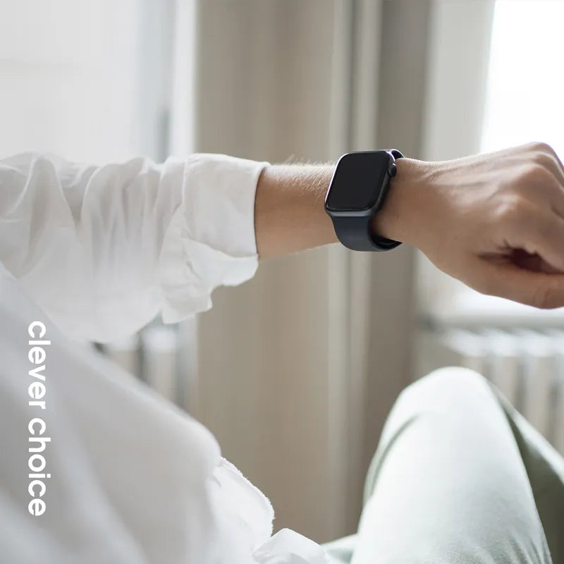Crong dirželis "Liquid" - Apple Watch 44/45/46/49 mm (Tamsiai mėlynas)