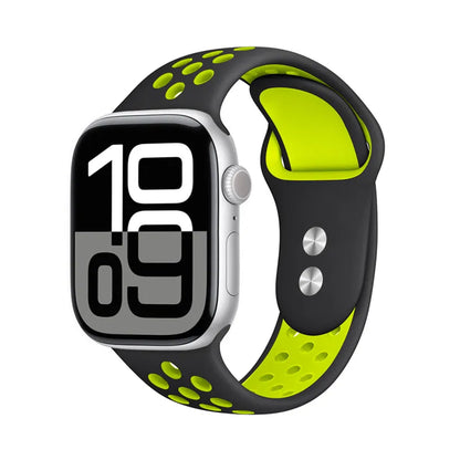 Crong Duo Sport - Apple Watch apyrankė 38/40/41/42 mm (Juoda/Žalia)