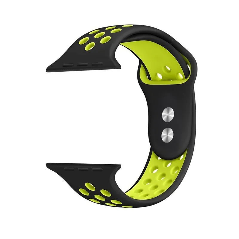 Crong Duo Sport - Apple Watch apyrankė 38/40/41/42 mm (Juoda/Žalia)