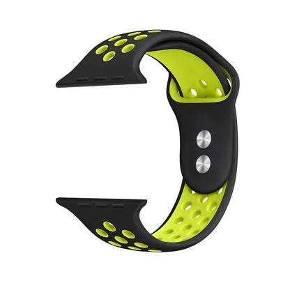 Crong Duo Sport - Apple Watch apyrankė 38/40/41/42 mm (Juoda/Žalia)