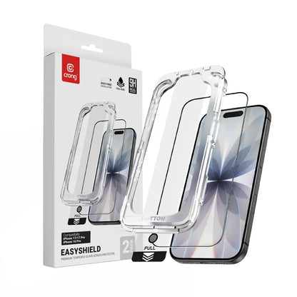 Crong EasyShield 2 vnt. Grūdintas stiklas, skirtas iPhone 17 / iPhone 17 Pro / iPhone 16 Pro (2 vnt.)