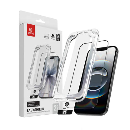 Crong EasyShield 2 vnt. – Grūdintas stiklas, skirtas iPhone 17e / 16e / 14 / 13 / 13 Pro (2 vnt.)