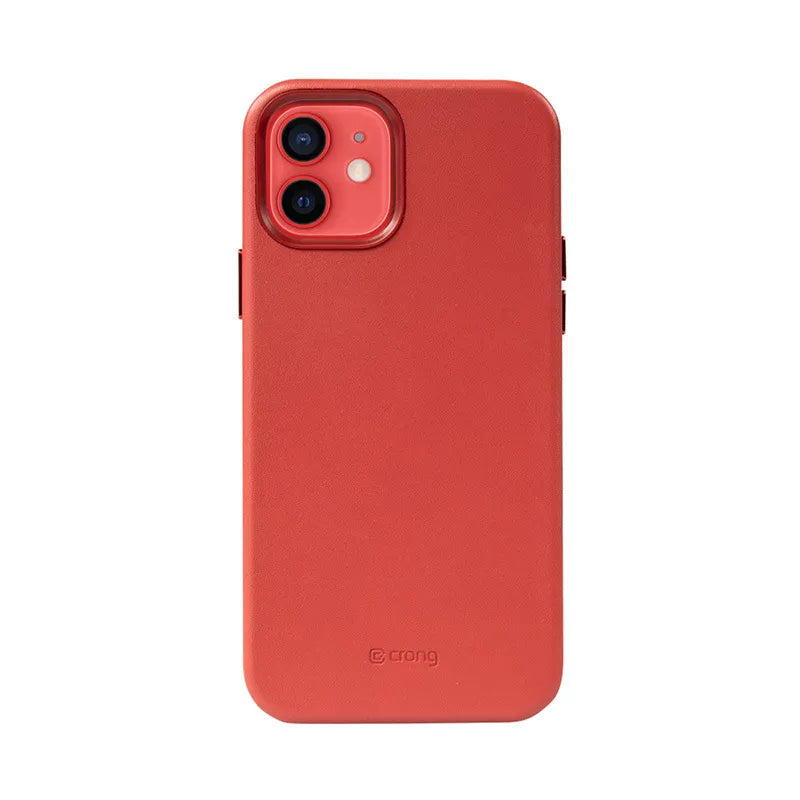 Crong Essential Cover Magnetic - iPhone 12 / iPhone 12 Pro MagSafe odos dėklas (Raudonas)