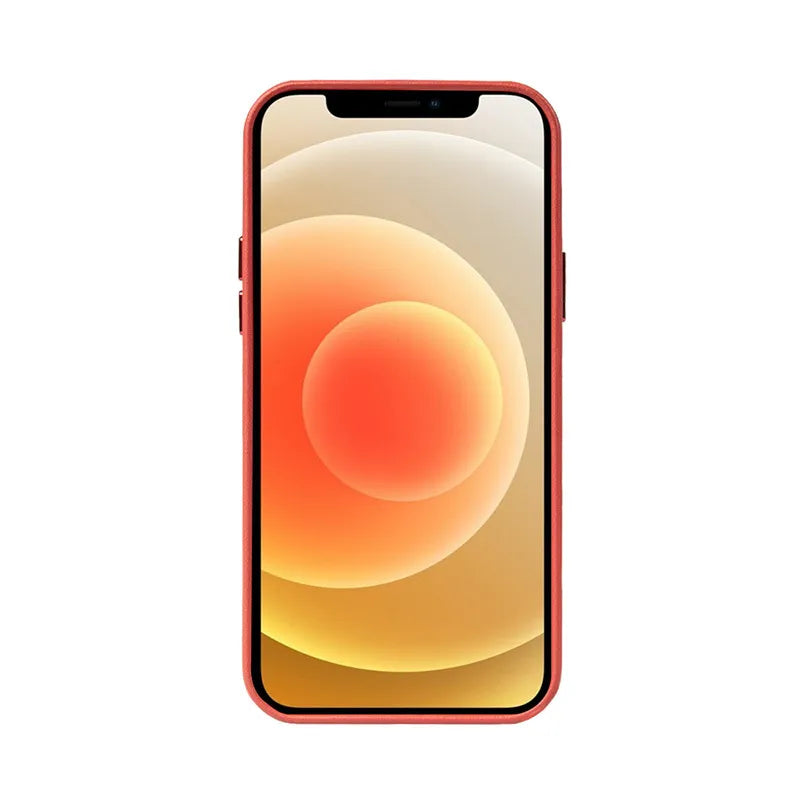 Crong Essential Cover Magnetic - iPhone 12 / iPhone 12 Pro MagSafe odos dėklas (Raudonas)