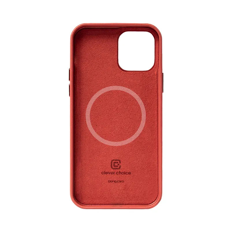 Crong Essential Cover Magnetic - iPhone 12 Pro Max MagSafe odos dėklas (Raudonas)