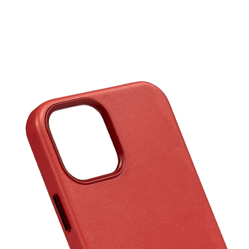 Crong Essential Cover Magnetic - iPhone 12 Pro Max MagSafe odos dėklas (Raudonas)