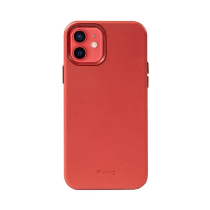 Crong Essential Cover - PU odos dėklas iPhone 12 / iPhone 12 Pro (Raudonas)