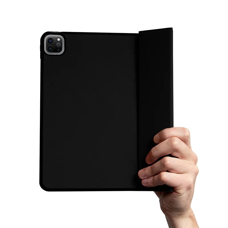 „Crong FlexFolio“ dėklas – iPad Air 11” (2026–2024) / iPad Air 10,9” (5-osios–4-osios kartos) / iPad Pro 11" (2022–2021) su „Apple Pencil“ (juodas)