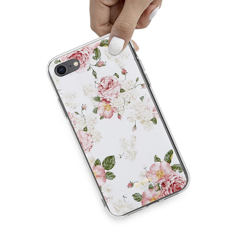 Crong gėlės dėklas – iPhone SE (2022/2020) / 8 / 7 dėklas (raštas 02)