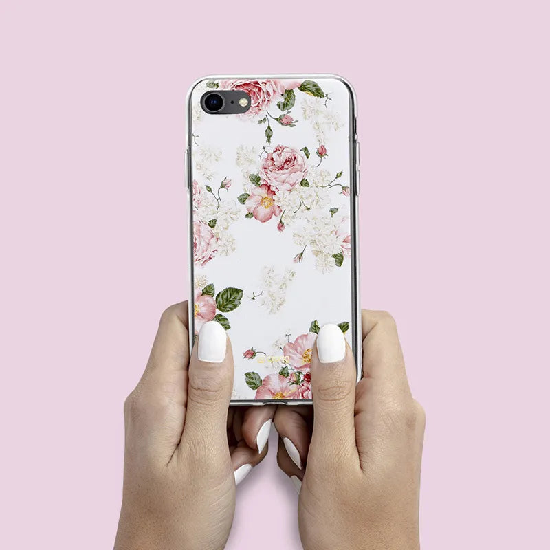 Crong gėlės dėklas – iPhone SE (2022/2020) / 8 / 7 dėklas (raštas 02)