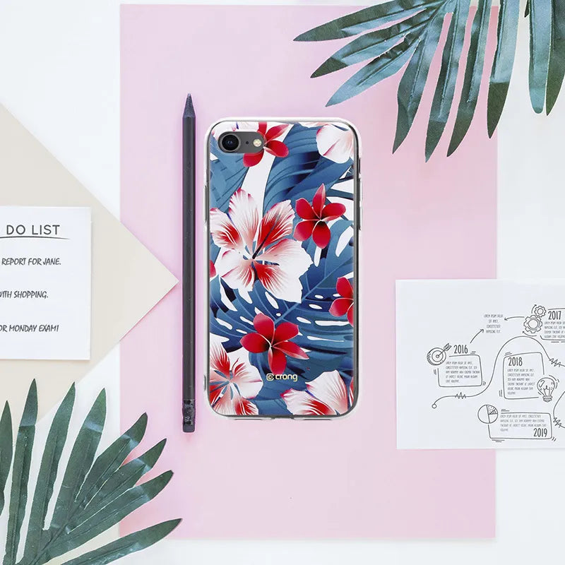 Crong Gėlės dėklas – iPhone SE (2022/2020) / 8 / 7 dėklas (raštas 03)