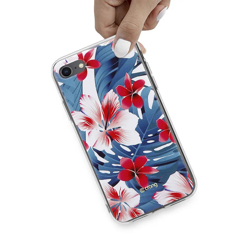 Crong Gėlės dėklas – iPhone SE (2022/2020) / 8 / 7 dėklas (raštas 03)