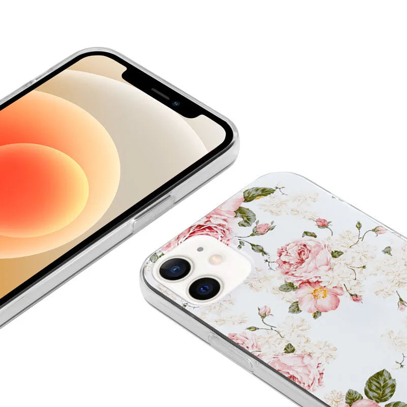 Crong Gėlių dėklas – iPhone 12 Mini dėklas (raštas 02)