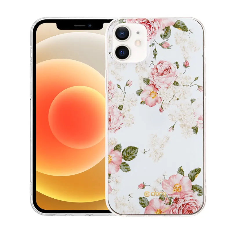 Crong Gėlių dėklas – iPhone 12 Mini dėklas (raštas 02)