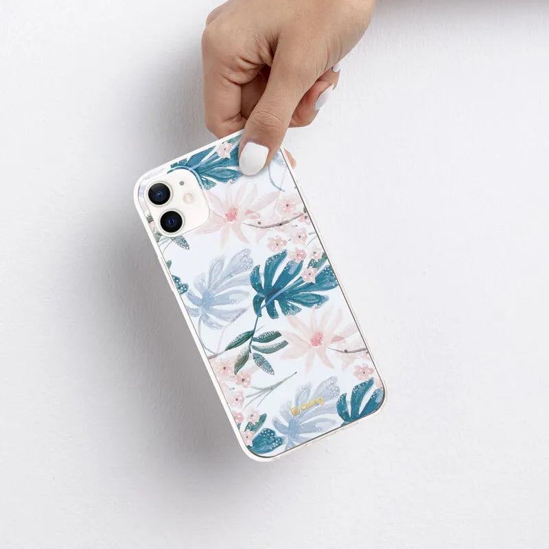 Crong gėlių rašto dėklas – iPhone 12 Mini dėklas (raštas 01)