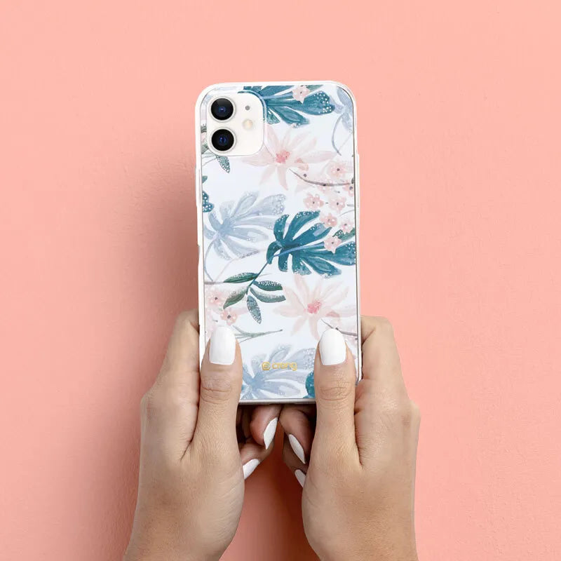 Crong gėlių rašto dėklas – iPhone 12 Mini dėklas (raštas 01)