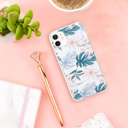Crong gėlių rašto dėklas – iPhone 12 Mini dėklas (raštas 01)