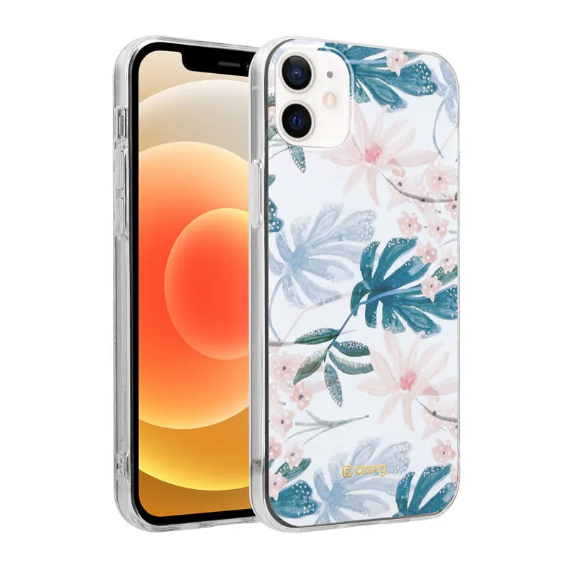 Crong gėlių rašto dėklas – iPhone 12 Mini dėklas (raštas 01)