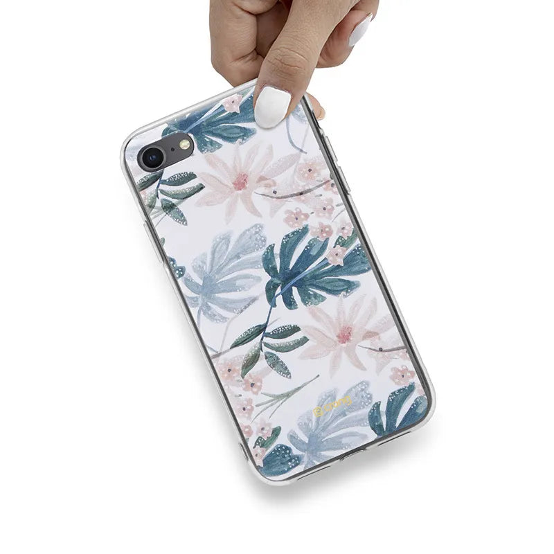 Crong Gėlių raštų dėklas – iPhone SE (2022/2020) / 8 / 7 dėklas (raštas 01)