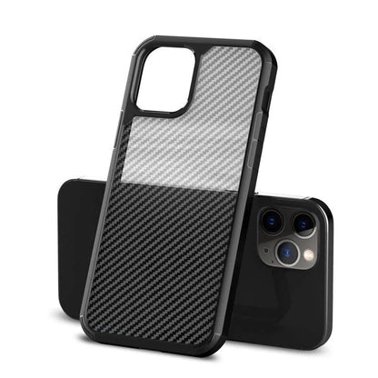 Crong Hybrid Carbon dėklas - iPhone 12 Pro Max (Juodas)