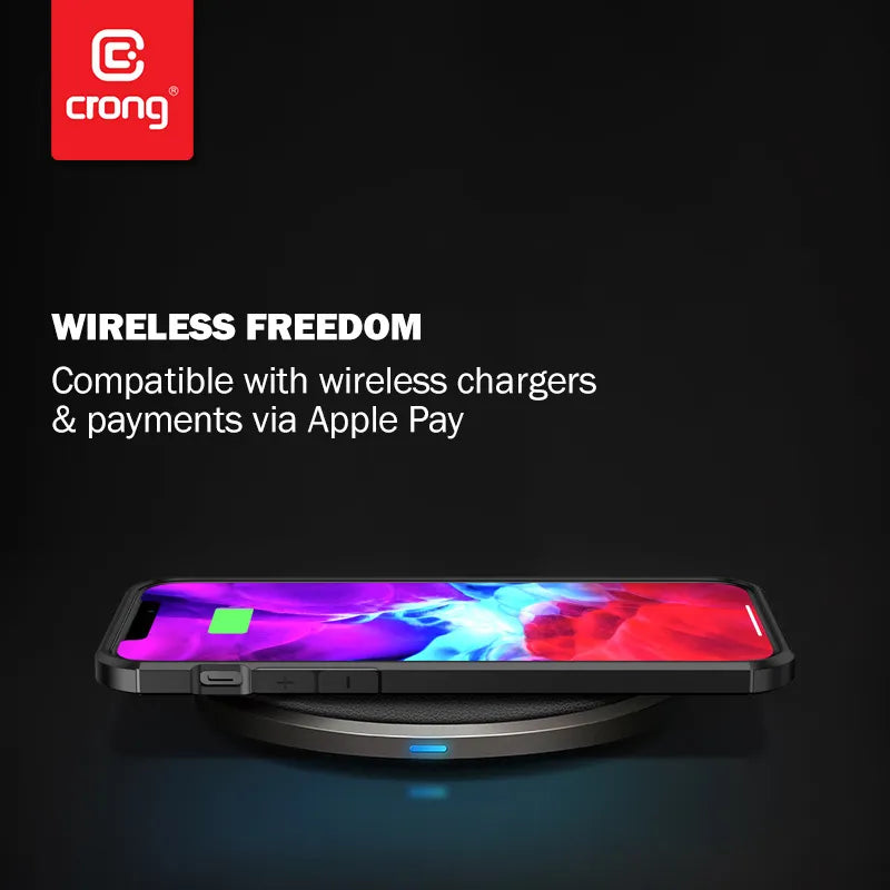 Crong Hybrid Carbon dėklas - iPhone 12 Pro Max (Juodas)